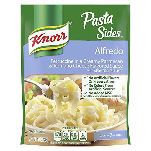 Knorr Pasta Sides Fettuccini Alfredo (Pack of 3) 4.4 oz Bags (Tamaño