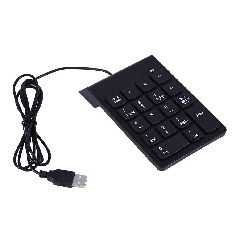 Dpofirs 18 Keys USB Wired Numeric Keypad, Portable External Numpad Keyboard for Mini Financial Accounting Numeric Pad for Data Entry, Suitable for Laptop Desktop PC
