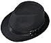 Simplicity Panama Style Trilby Fedora Straw Sun Hat with Leather Belt