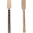 Yinfente Electric Guitar Neck 22 fret 25 inch Rosewood Fretboard Bird Inlay Guitar Necks Replacement Mahogany wood Bolt On Heel width binding DIY guitar