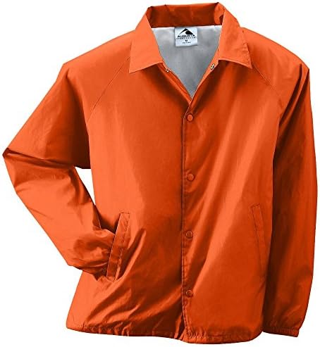 『TEN NYLON COACH JKT RED XS』 Augusta Sportswear Lined Nylon Coach's Jacket, XL, RED at Amazon