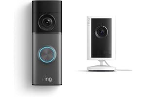 Ring Wired Doorbell Pro (Newest Model) with Indoor Cam Plus (Newest Model), White