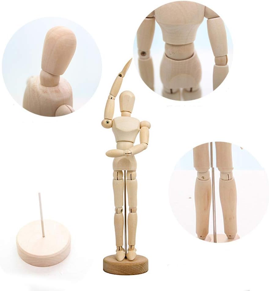 Lhbfcy Mannequin en Bois Articulé en Bois Mannequins Modèle