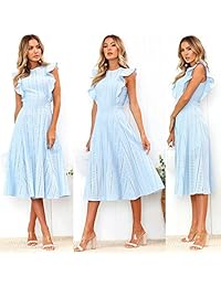 Vestido de verano para dama con volantes y mangas