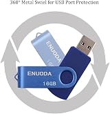 ENUODA 16GB USB 2.0 Flash Drive 5 Pack – Swivel Design Multi-Color view 5
