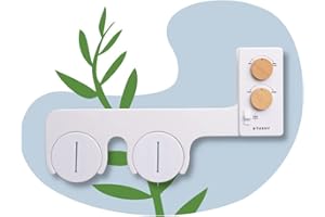 TUSHY Basic 2.0 Bidet Toilet Seat Attachment | Warm-Water Optional. Modern Sleek Design. Fresh Clean Water Sprayer (Non-Electric Self Cleaning Adjustable Nozzle), (White/Bamboo)