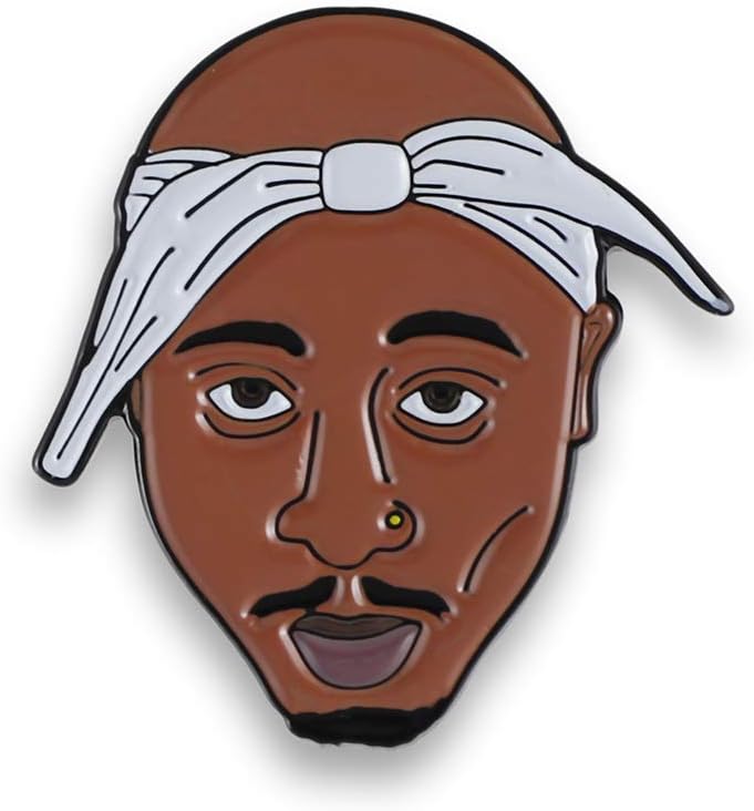 WizardPins Legendary Pop Icons Celebrity Musical Artists Enamel Lapel Pins– Inspired by Tupac
