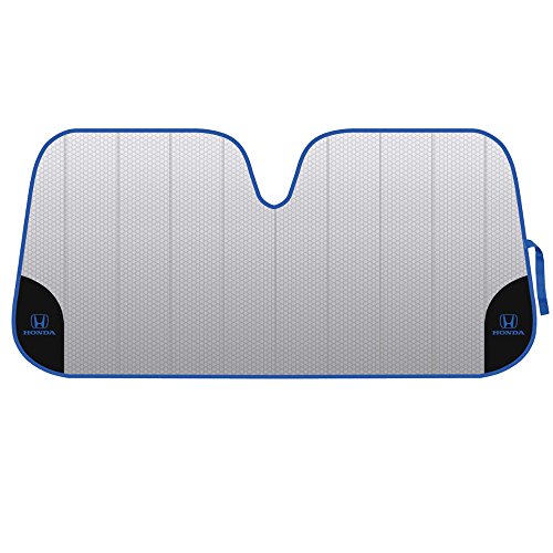 Buy Honda Front Windshield Sunshade Blue Logo on Black Accordion Folding Auto Shade for Car