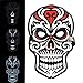 Sound Activated Masks LED Halloween Mask,Music Voice Control Full Face Adjustable Mask Glow in Dark for Festival,Cosplay,Party,Halloween Dance Rave Gift Costume Props (Skull)