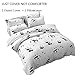 LemonTree Kids Panda Bedding Set - Child Soft Gray Comforter Cover - Cartoon White and Black Panda Pattern,Hypoallergenic,Microfiber,1 Duvet Cover+2 Pillowcases JUST Cover (Full/Queen, 03 Panda)