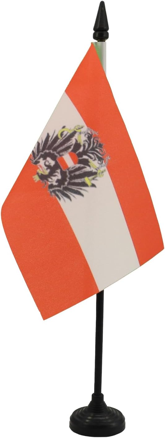 AZ FLAG Austria Table Flag 4x6 in 10x15 cm Eagle Coat of Arms