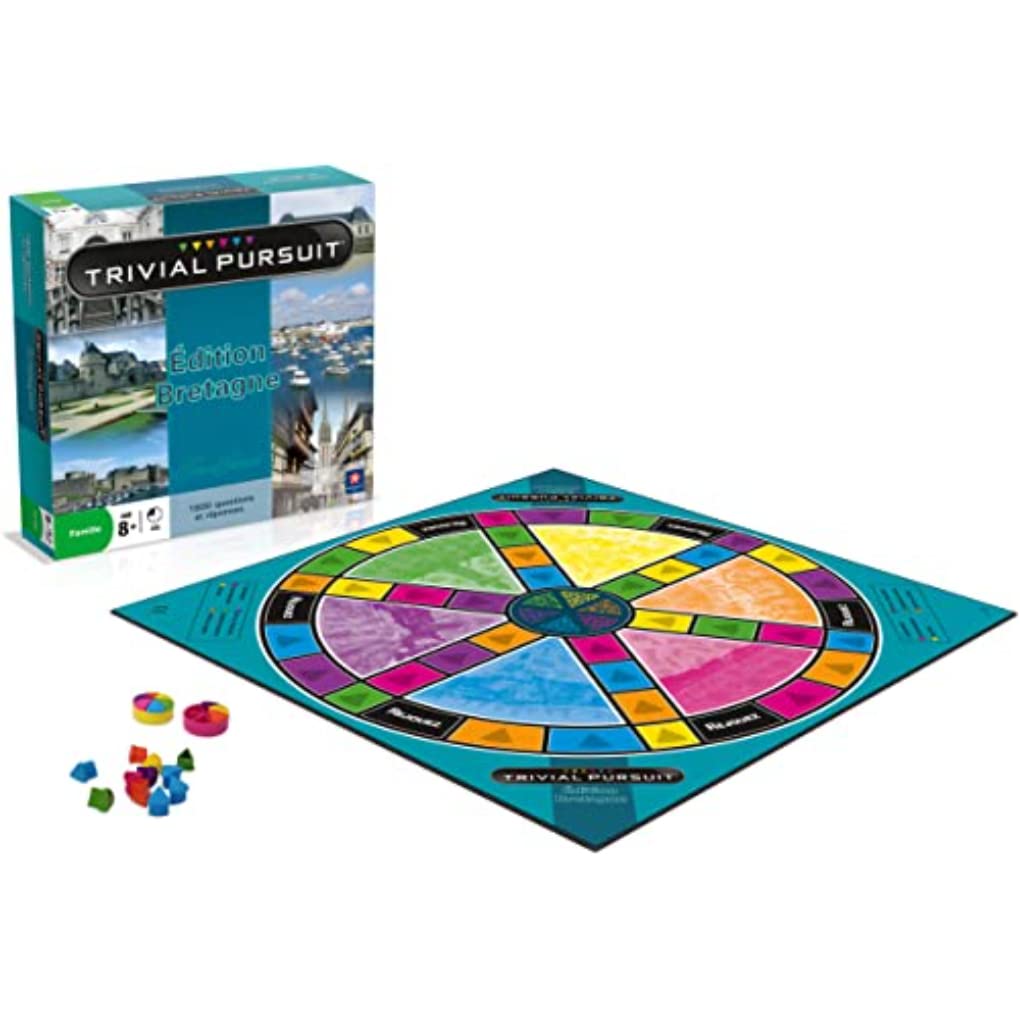 Winning Moves Trivial Pursuit Normandie 8 Ans+ - Card Game for Children Normandy - Quizz Game - Travel Game - Educational Game - Educational Cards - Quizz Games