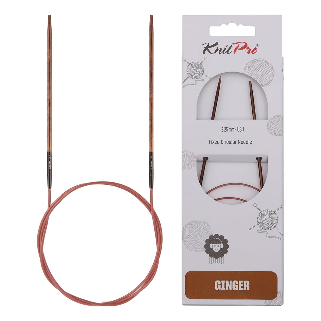 KnitPro Ginger Fixed Circular Needles 32" (80cm) | 2.25mm — image 1