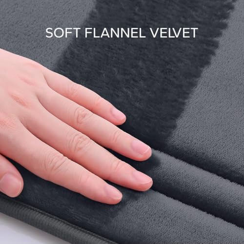 AMROAH 50x80cm Bath Mat Foam Sponge Anti-Slip Absorbent Washable, Comfortable Super Soft Bathroom Rug Machine Wash Dry Quickly for Bathroom Floor Tub Shower Toilet Door Home Bedroom