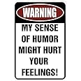 Custom Kraze Metalldekor-Schild – „Warning We Are All Crazy“, 8x12 Zoll, Wetterfest, Rustikal