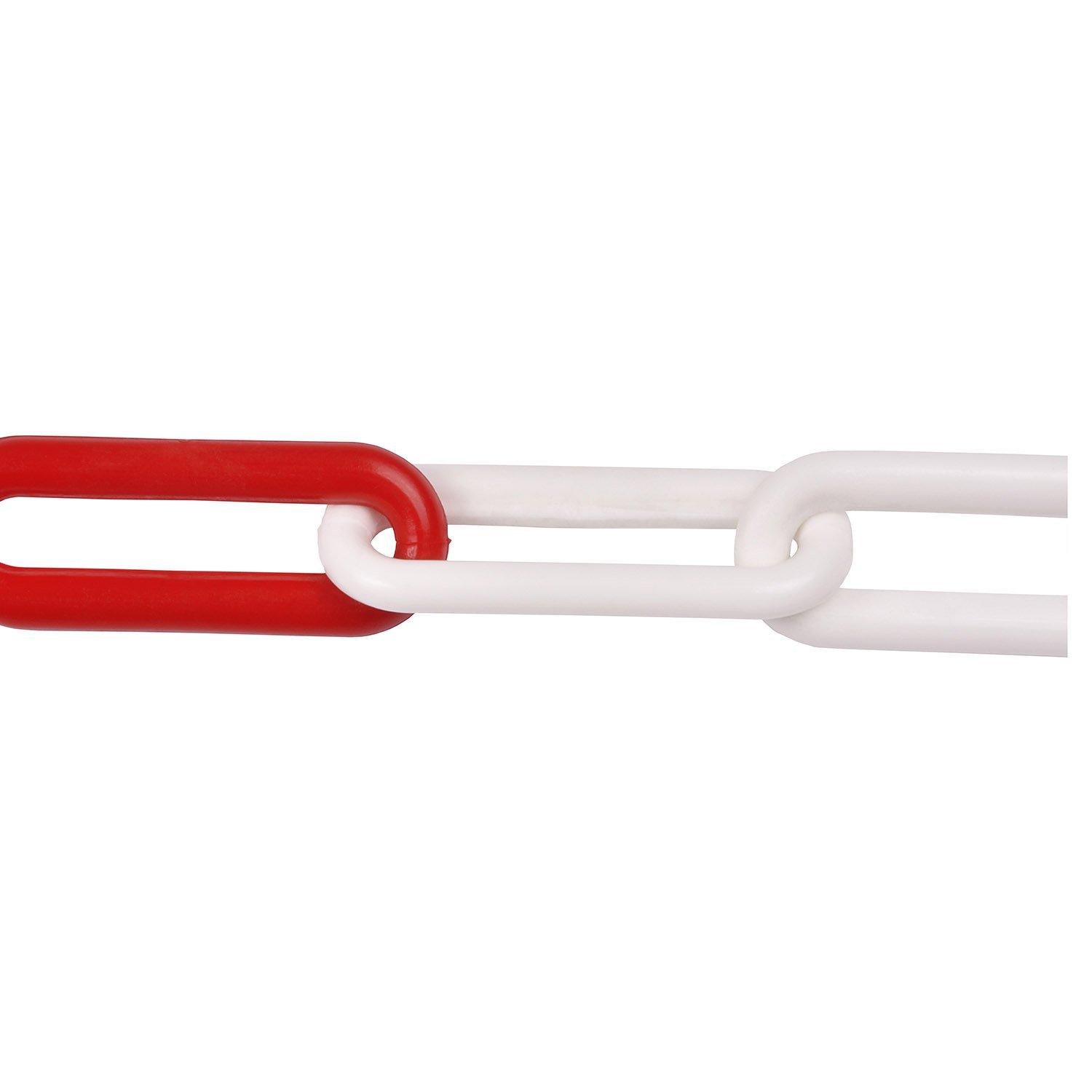 Sterling Plastic Chain 6.0mm Red & White 25m Reel - Code PRW60