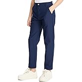 DEVOROPA Youth Boy's Golf Pants Quick Dry Athletic Chino Flat Front Pants Kids School Uniform Clothes