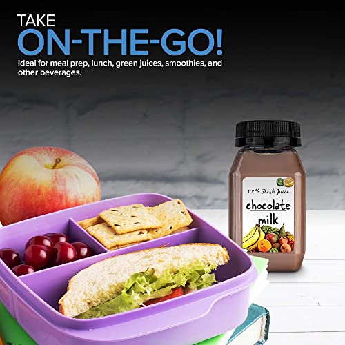 4 Ounce Mini Bottles for Mini Fridge, Reusable Juice Containers with