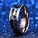 Three Keys Jewelry 8mm Deer Family Tungsten Wedding Rings Black KOA Sandal Wood Ebony Hunting Bands for Men