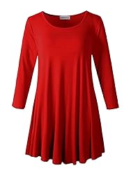 LARACE 3/4 Sleeve Shirts for Women Plus Size Tunic