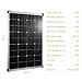 kinverch 100 Watts 12 Volts Monocrystalline Solar Panel for 12 Volt Battery Charging,RV's and Boats