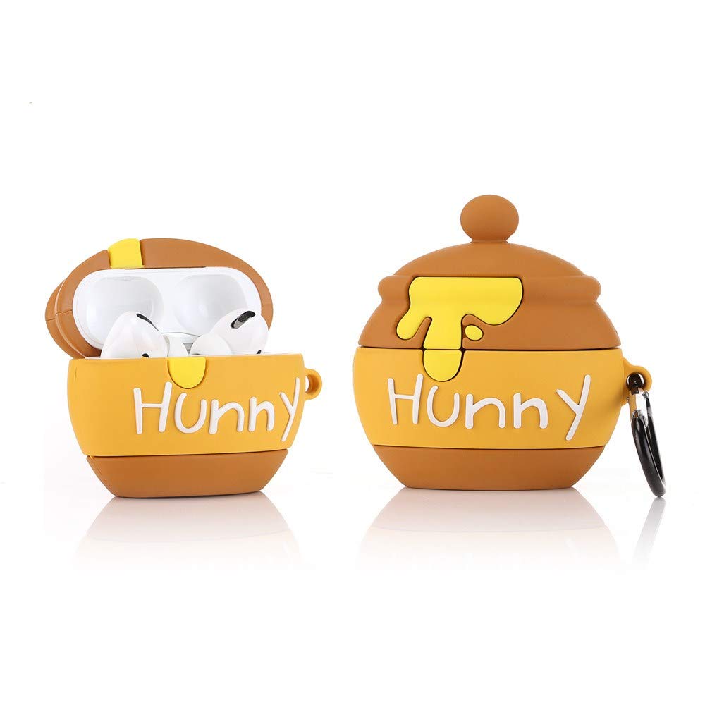 ZAHIUS Airpods Pro Silicone Case Funny Cover Compatible for Apple Airpods Pro [3D Canned Beverage Pattern][Best Gift for Girl Boy] (Hunny Pot)