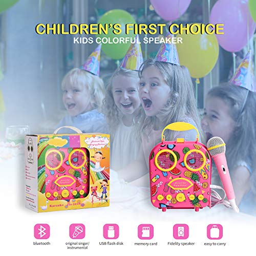 Kids Karaoke Machine with Microphone Children Karaoke Speaker Portable