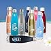 WaterVault Insulated Water Bottle - Stainless Steel Vacuum Thermos Bottles - Cold 24 Hours, Hot 12 Hours - Double Wall Copper Plated