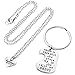 Top Plaza 2pcs/set Father/Mother Daughter Grandpa/Grandma Granddaughter Keychain, There Is A Girl Stole My Heart Necklace Set
