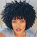 Natural Black Afro Wig Kinky Curly Short Hair Wigs For Black Women Cheap Wigs for African American Wigs with Free Wig Cap