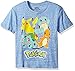 Pokemon Big Boys Pikichu and Group Heather Short Sleeve Tee, Royal Snow, Small/8