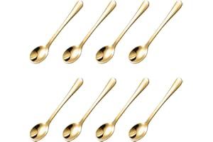 2.87" for MINI Salt Spoons, Tiny Spoons for Spices Jars, Cute Stainless Steel Small Spoons for Salt, Sugar, Pepper, Honey and