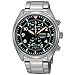 Seiko Men's SNN235 Chronograph Black Dial Stainless Steel Watch