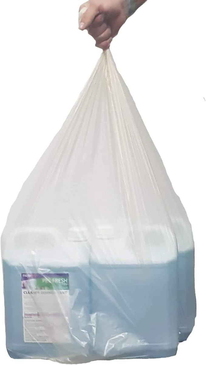 IDEAL 365 Clear Bin Bags Heavy Duty Super Strong 25kg+ Rating Summit