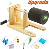 Cup Turner for Crafts Tumbler Cup Spinner Machine Kit, Wood Cuptisserie Turner DIY Glitter Epoxy Tumblers with Silent UL Motor Safety Switch 2 Foams Accessories