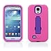 Galaxy S4 Case, MagicMobile® Hybrid Shockproof Impact Protective Case for Galaxy S4 [Pink - Purple] Hard Plastic + Soft Rugged Rubber Silicone Armor Defender Heavy Duty Galaxy S4 Case with Kickstand
