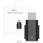 ubrokeifixit for DJI Mic 3 Mobile Phone Adapter iOS Lighting Adapter Replacement for DJI Mic 3,Support for iPhone 11,12,13,14,XS Max,PC,Mac(NOT for Mic Mini/1/2)