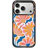 CASETiFY Impact iPhone 17 Pro Case [Slim/Wireless Charging Compatible / 8.2 ft. 4X Military Grade Drop Protection] - Lazy Daisy - Clear Black