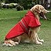 HDE Dog Raincoat Hooded Slicker Poncho for Small to X-Large Dogs and Puppies Red - XL