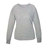 Hanes Women's Thermal Crew Neck Top, Small, Grey