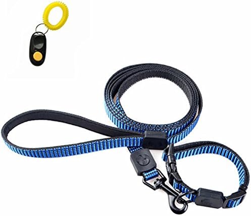 Visky Dog Reflective Leash, Adjustable Dog Leash and Collar with Clicker