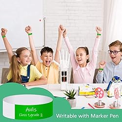ASTARON 400 Pcs Green Paper Event Wristbands Arm