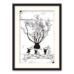 SIGNFORD Black Framed Canvas Wall Art Nordic Style...