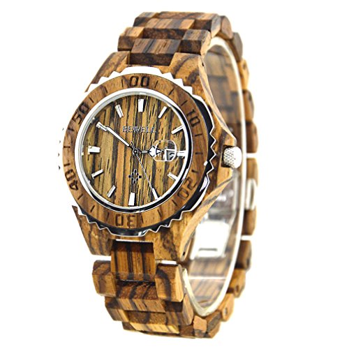 Wooden Watches with Calendars Waterproof Quartz Chairs Round Table Light  Weight Retro Fashionable Sandalwood Watch for Men