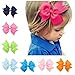 Danyoun 20 Pcs Bowknot Hairpin Headdress Grosgrain Ribbon Pinwheel Boutique Hair Bows Clips, Alligator Clip Ribbon Headbands for Baby Girls Teens Toddlers Kids Children