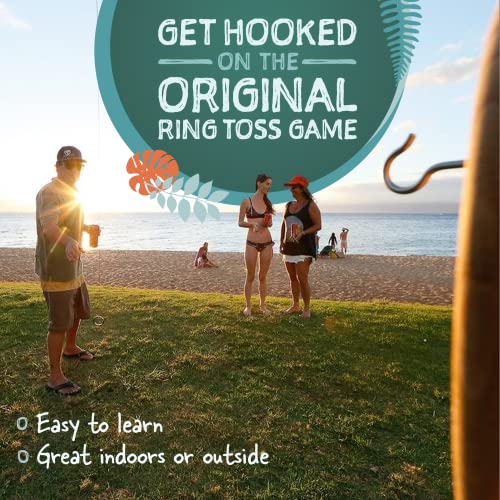 Tiki Toss Ring Toss Game for Adults 13 Inch Surfboard Edition Hook