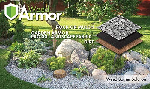Weed Armor Pro 30,Ground Cover Landscape Fabric, Weed Barrier Fabric, Stabilization, Underlayment (3'x50')