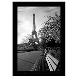 Americanflat 8x12 Black Picture Frame | Wall and Tabletop Display. Shatter-Resistant Glass. Hanging Hardware!