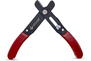 GLOBAL LUXURY MANAGEMENT Scissors to Cutting Rings for Aluminum & Plastic Rings - Precision & Safety, for Pigeons, Canaries, Finches, Exotic Birds and Chicken Leg Bands (Red, Black)