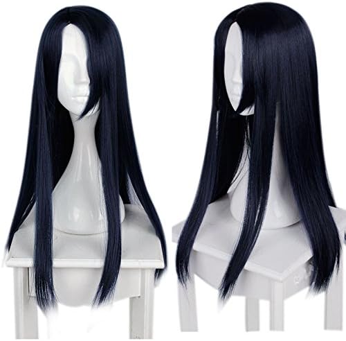 Mcoser 27.55"Long Straight Dark Blue SINoALICE Anime Kaguya Cosplay Wig